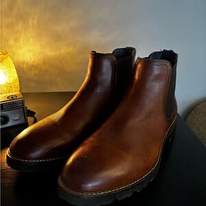 Florsheim Brown Leather Chelsea Boots Size 10